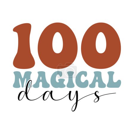 Illustration for 100 Days Of Growing Retro SVG Design - Royalty Free Image