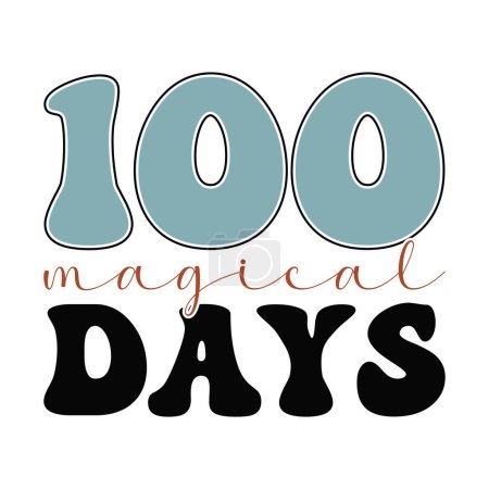 Illustration for 100 Days Of Growing Retro SVG Design - Royalty Free Image