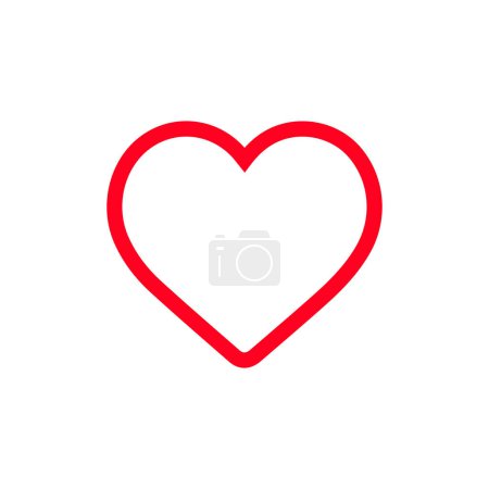 Téléchargez les illustrations : Heart Love Icône design et illustration vectorielle. - en licence libre de droit