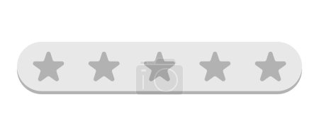 Sterne-Rating-Null-Symbol. Flache Illustration Webdesign.