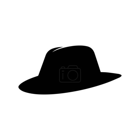 Illustration for Cowboy hat icon man . black vector old collection design. - Royalty Free Image