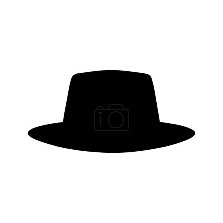 Illustration for Cowboy hat icon man . black vector old collection design. - Royalty Free Image