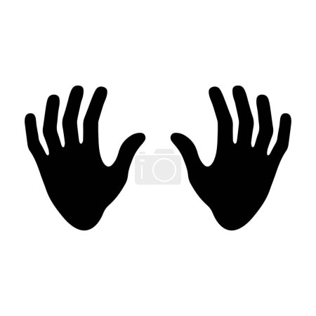 Hand-Symbol, Vektor-Illustration flachen Design-Stil isoliert auf weiß.