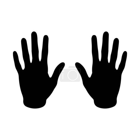 Hand-Symbol, Vektor-Illustration flachen Design-Stil isoliert auf weiß.