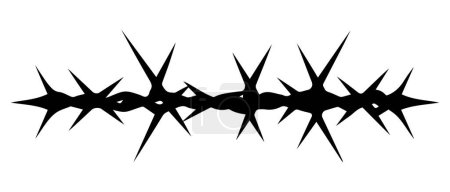 Illustration for Barbed black vector camp protect danger design. - Royalty Free Image