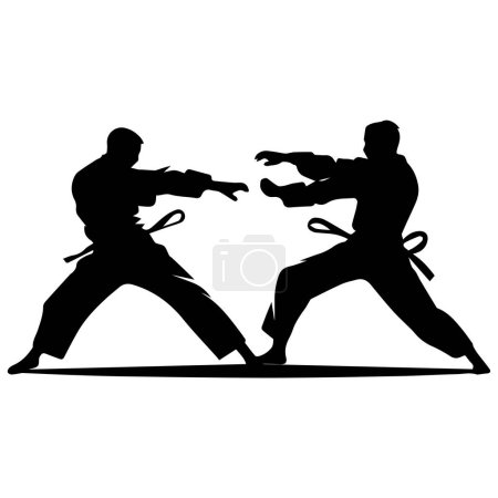 Kampfsport starker Kämpfer. Ninja power vector design.