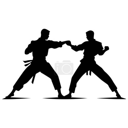 Kampfsport starker Kämpfer. Ninja power vector design.