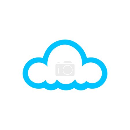 Wetter Icon Vector Illustration blau regnerisches Design.