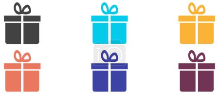 Geschenk-Box-Symbol isoliert auf weißem Hintergrund. Vektor Illustration Symbol Design Stil.