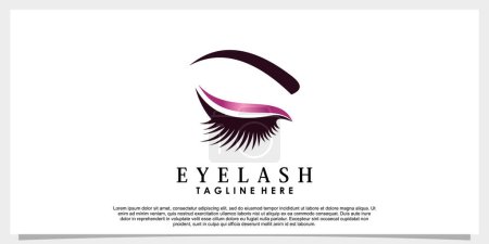 Illustration for Eyelash extension logo design for beauty with creative concept - Royalty Free Image