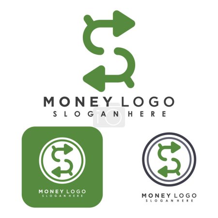 money logo design with letter s creative concept