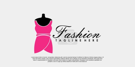 Ilustración de Boutique de diseño de logotipo de moda con concepto beatuful - Imagen libre de derechos