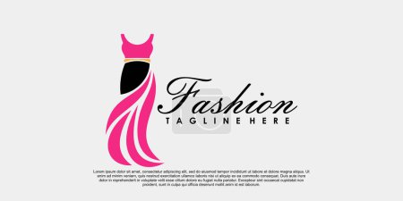 Illustration for Fashionlogo design boutique with beatuful concept - Royalty Free Image