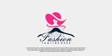 Ilustración de Boutique de diseño de logotipo de moda con concepto beatuful - Imagen libre de derechos