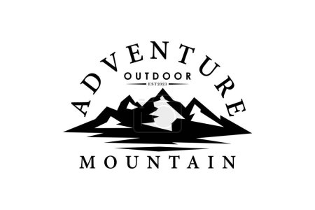 mountain logo design with outdoor and adventure concept