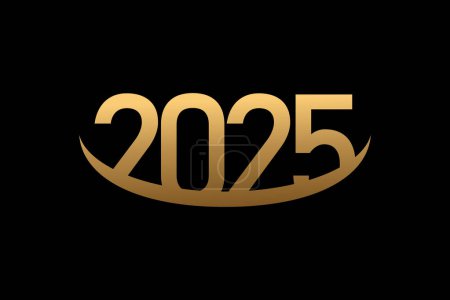 2025 número de diseño para 2025 feliz año nuevo concepto moderno