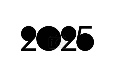 feliz año nuevo diseño con 2025 número de diseño 