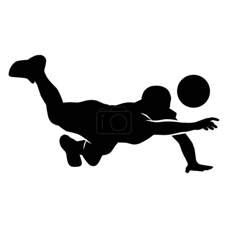 Illustration for Volleyball player silhouette. several silhouettes of volleyball movements - Royalty Free Image
