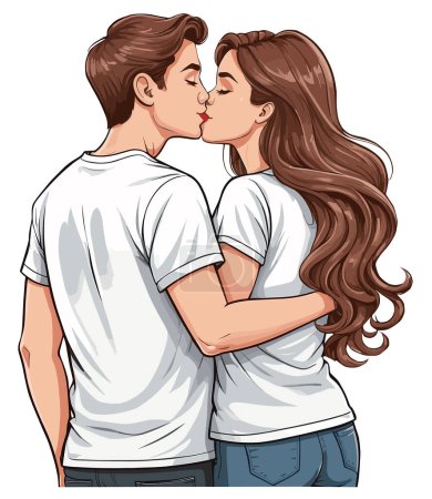 Couple kissing clipart Shadow clipart