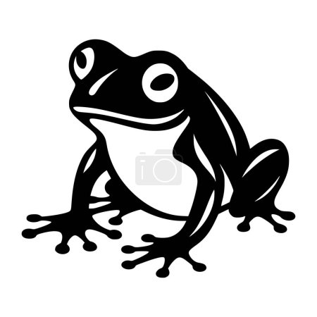 lindo animal anfibio rana ilustración para símbolo o mascota