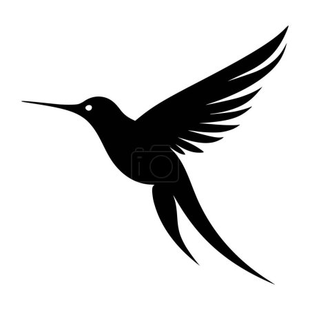 Ilustración de Colibrí logo aves de corral animal volador pose símbolo - Imagen libre de derechos