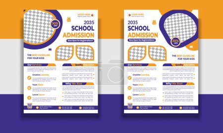 Kids Education Flyer Template, Admission flyer template, brochure layout School Admission Open Flyer Design Template Vector Education poster, Kids back to school education flyer template.