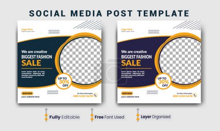 Digital marketing webinar and business social media post template, Social Media Post template for online advertising, Business marketing webinar social media post template.