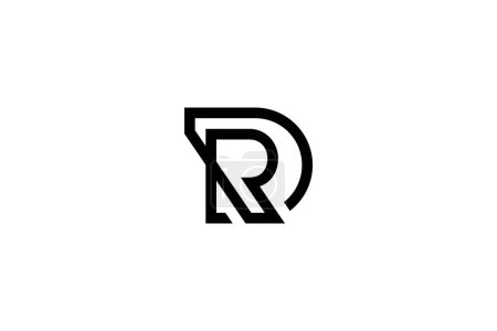  Letter RD or DR Logo Design Vector 