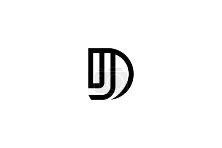 Buchstabe DJ oder JD Logo Design Vector