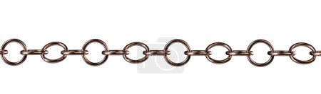 Photo for Single colored chain link isolated 3d render - Royalty Free Image