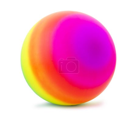 Photo for Bright inflatable ball isolated on white - Royalty Free Image