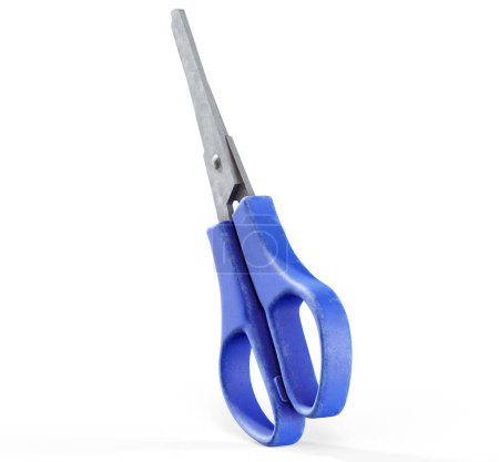 Photo for Scissors cutting a sim card concept, 3D rendering - Royalty Free Image