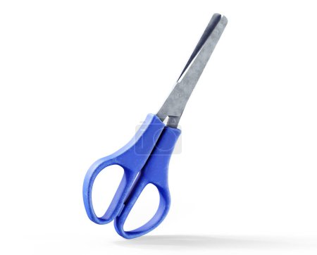Photo for Scissors cutting a sim card concept, 3D rendering - Royalty Free Image