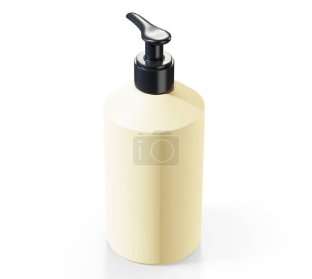 Photo for Soap Pump Bottle 3D render Mockup Scene on Isolated Background - Royalty Free Image