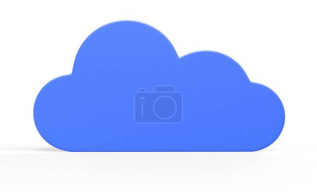 White clouds on blue sky 3d render