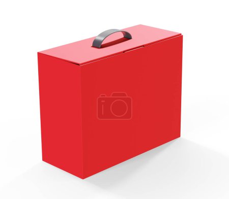 Téléchargez les photos : Casser en cas d'urgence Red Box 3d rendu - en image libre de droit