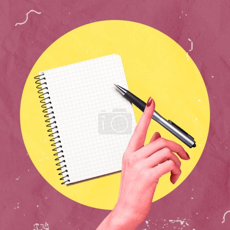 Notas Concepto Arte Collage. Conceptos de Bisiness. Diseño de fondo crativo. Textura de papel. Escribir a mano. Día del Jefe.