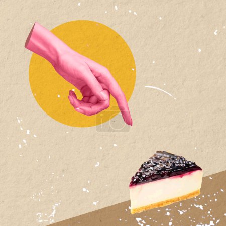 Téléchargez les photos : Sweet Food Creative Art Collage. Big Flyer Design. Contexte texturé. - en image libre de droit