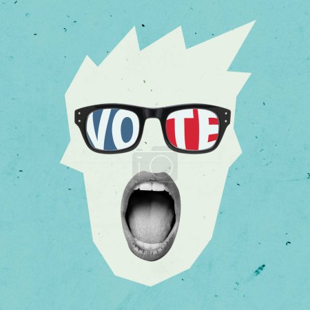 Election Concept surréaliste Art. Design créatif. Contexte texturé. Concept de vote.