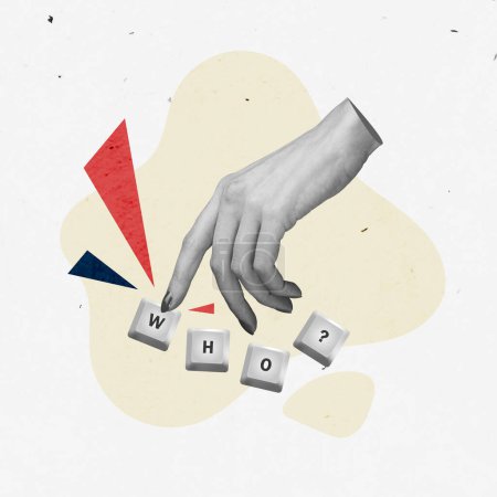 Jour d'élection Art créatif Collage Populaire Pop Style Icône Affiche Carte postale Texture moderne Arrière-plan Espace de copie 