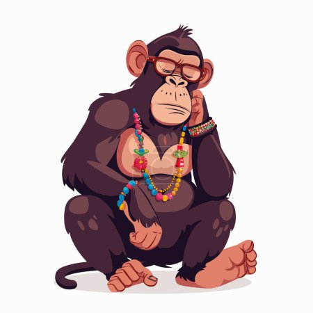Vector cartoon bored ape