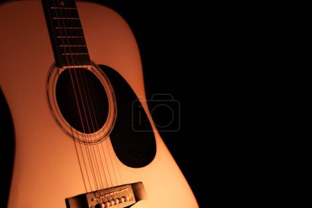 Photo for Close up of Acoustic guitar.Music background - Royalty Free Image