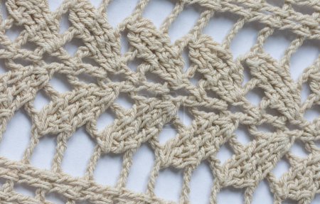 Photo for A fragment of a pattern of leavis, crocheted,handmade - Royalty Free Image