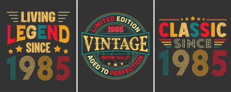 Foto de Living Legend desde 1985, Edición Limitada 1985 Vintage Premium Quality Aged to Perfection, Classic desde 1985, Diseño de camiseta vintage para regalo de cumpleaños - Imagen libre de derechos