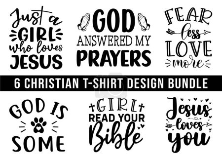 Foto de 6 Christian T-shirt Paquete de diseño - Imagen libre de derechos