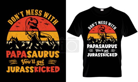 Foto de No te metas con Papasaurus Te patearán el Jurasskick, Diseño de camisetas del Día del Padre, Diseño divertido de camisetas del Día del Padre - Imagen libre de derechos