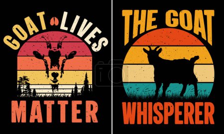 Foto de La vida de las cabras importa, The Goat Whisperer, diseño retro de camisetas vintage - Imagen libre de derechos