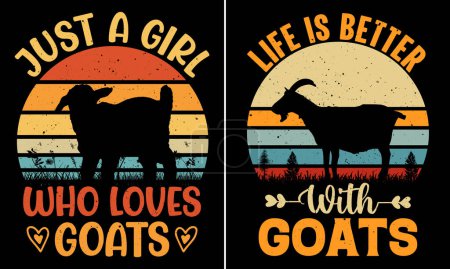 Foto de Solo una chica que ama a las cabras, la vida es mejor con diseño de camisetas de cabras - Imagen libre de derechos