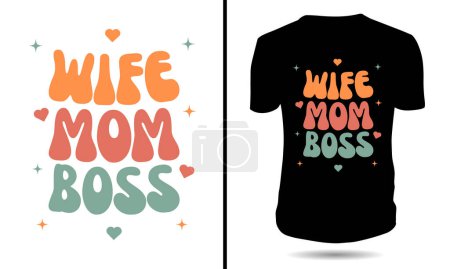 Foto de Esposa Mamá Boss Día de la Madre diseño de la camiseta - Imagen libre de derechos