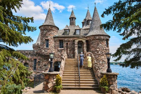 Photo for Medieval castle on Hart Island in the Thousand Islands National Park on the Saint Lawrence River - Royalty Free Image